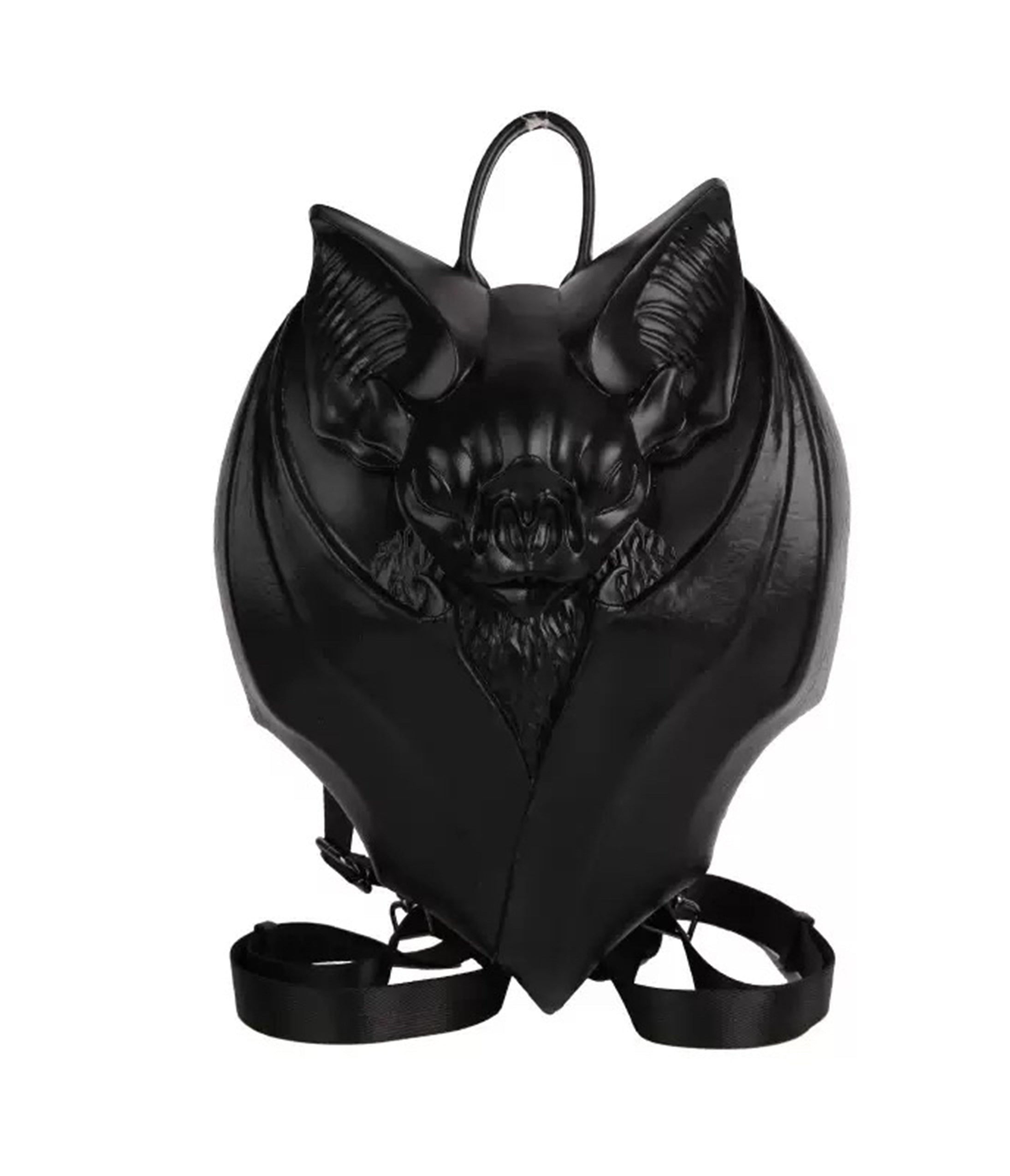 Preorder- Black Leatherette Bat Backpack