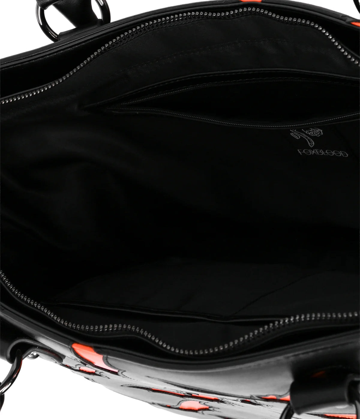Foxblood Black & Orange Bat Leatherette Tote Bag