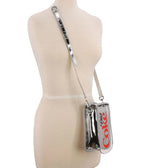 Metallic Silver Diet Coke Crossbody Bag
