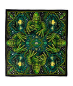 Black & Green Creature from the Black Lagoon Hair Scarf