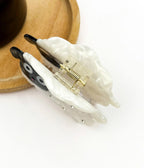 White Sheep Hair Claw Clip