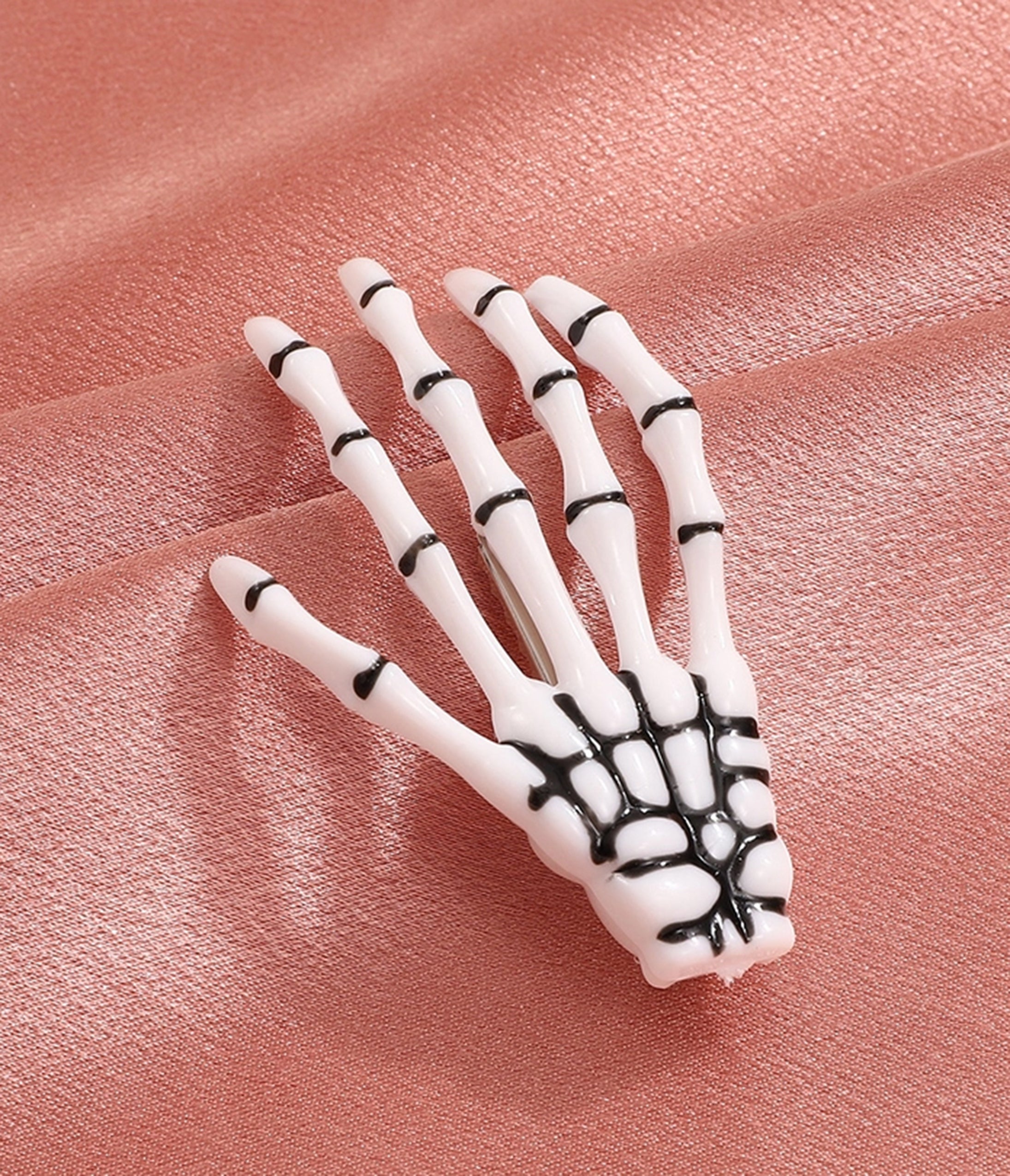White Hand Skeleton Hair Clip