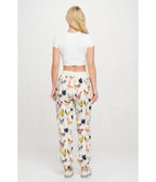Ivory Rooster Print Sweatpants