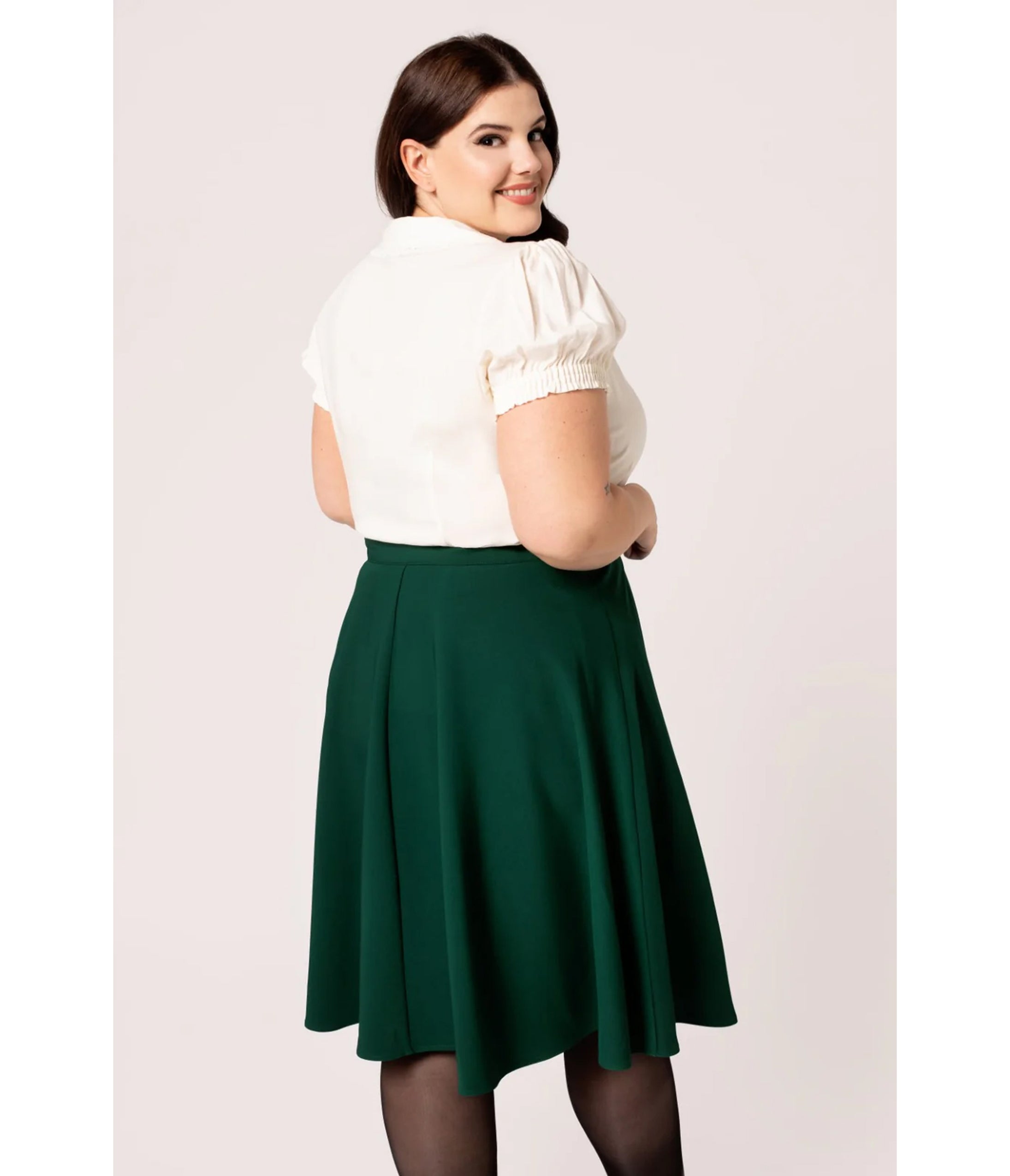 Hell Bunny Ivory Fox Embroidered Basil Blouse