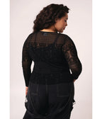 Hell Bunny Black Mesh Mea Culpa Top