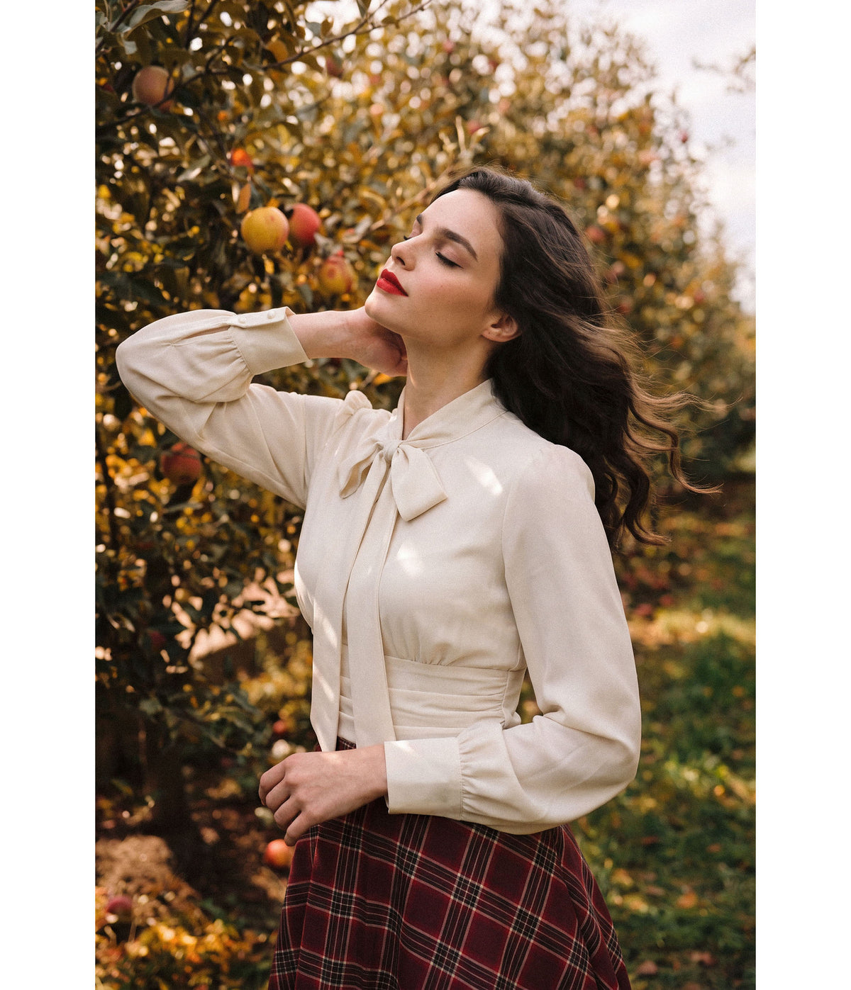 Ivory 1950's Bow Blouse
