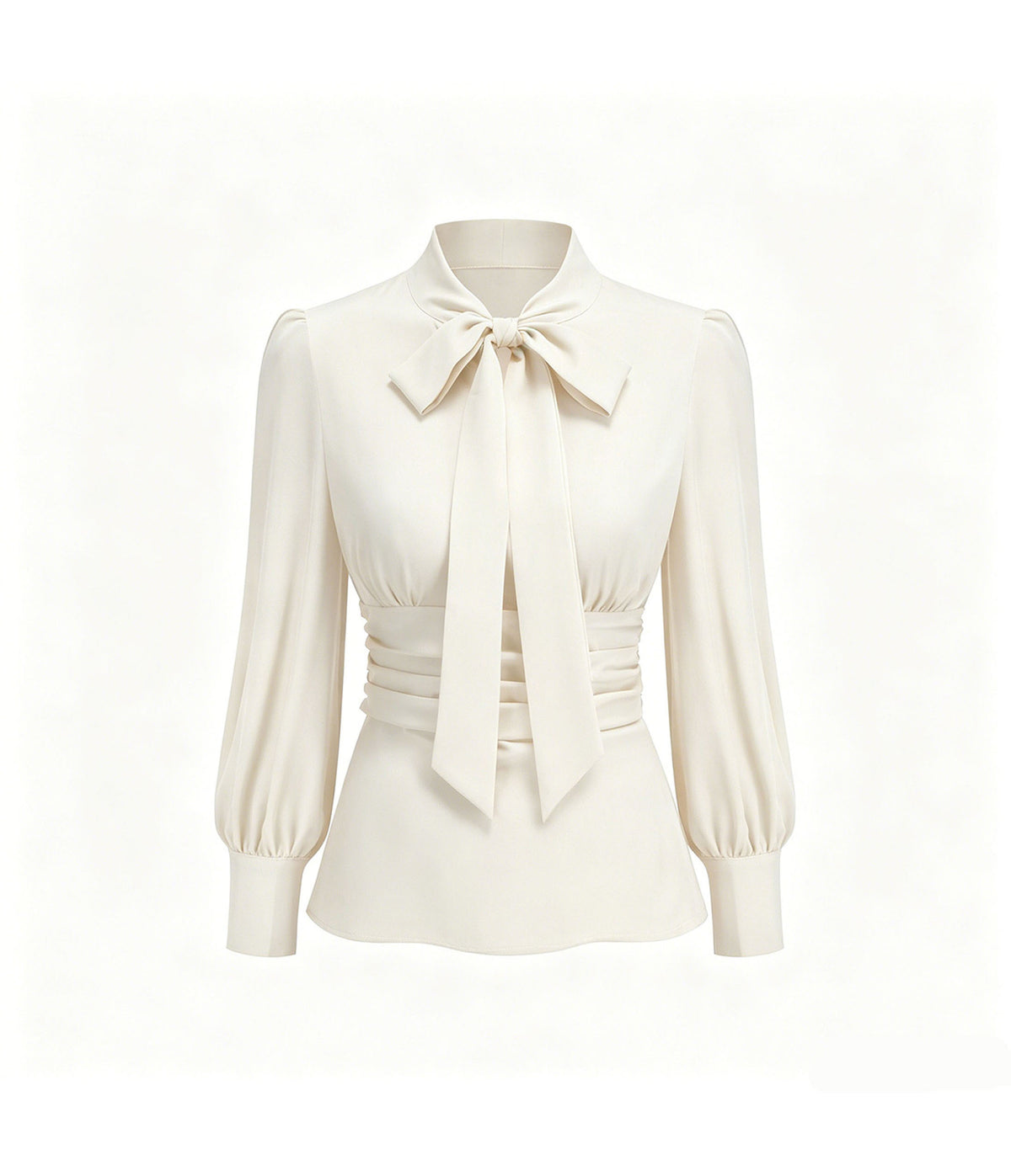 Ivory 1950's Bow Blouse