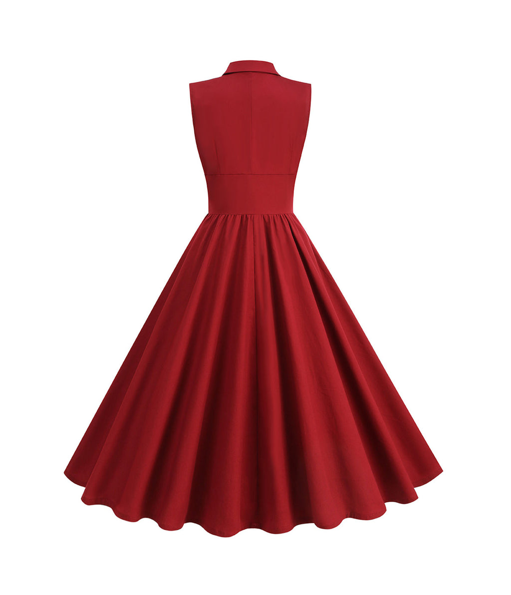 Cranberry 1950's Double Breasted Swing Dress