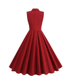 Cranberry 1950's Double Breasted Swing Dress