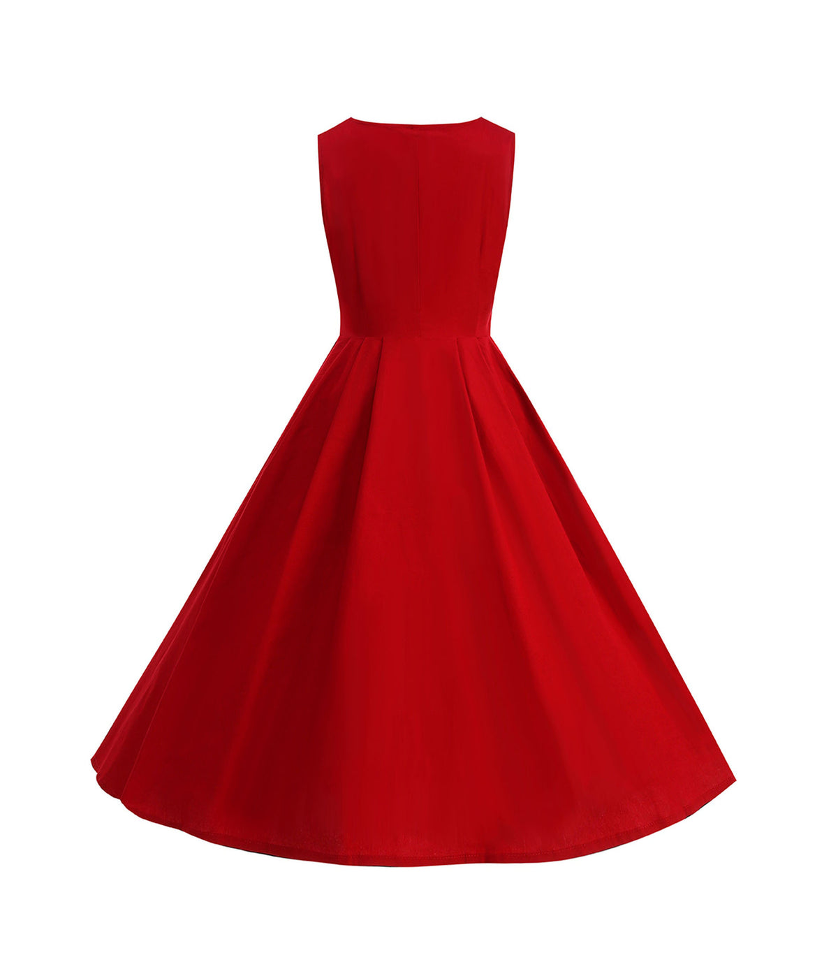 Ruby Red 1950's Sweetheart Swing Dress