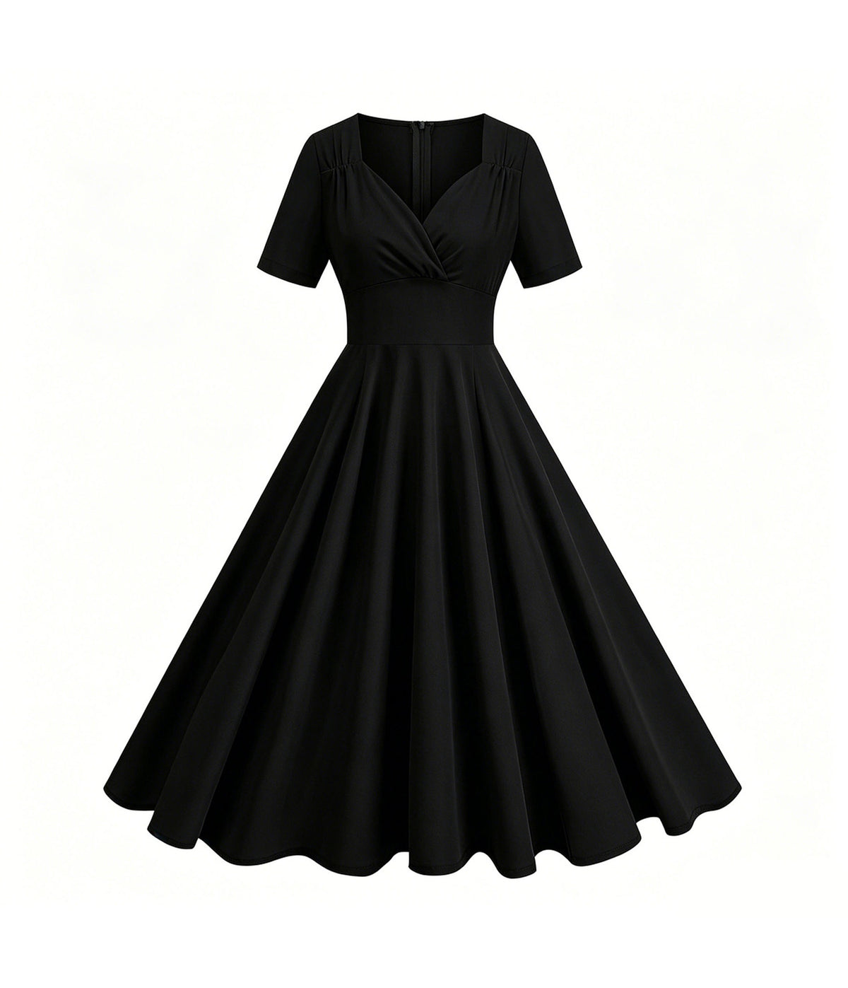 Black 1950's Chiffon Dress