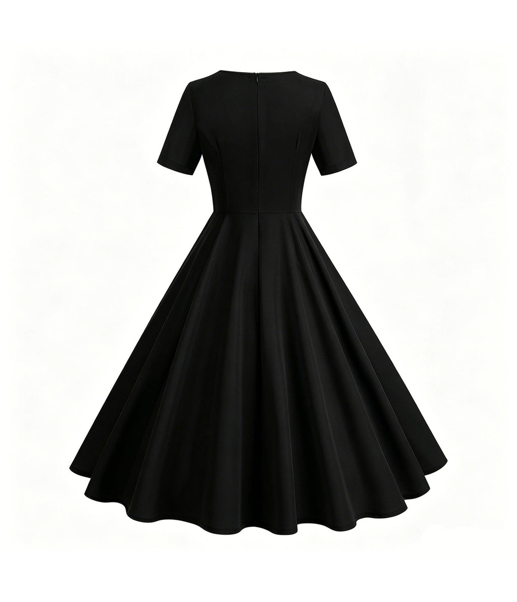 Black 1950's Chiffon Dress