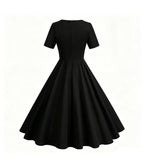 Black 1950's Chiffon Dress