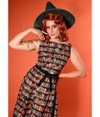 Black Books & Potions Print Monica Dress