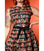 Black Books & Potions Print Monica Dress