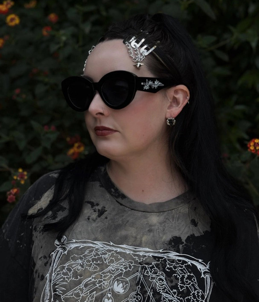 Black Thorn Cat Eye Sunglasses