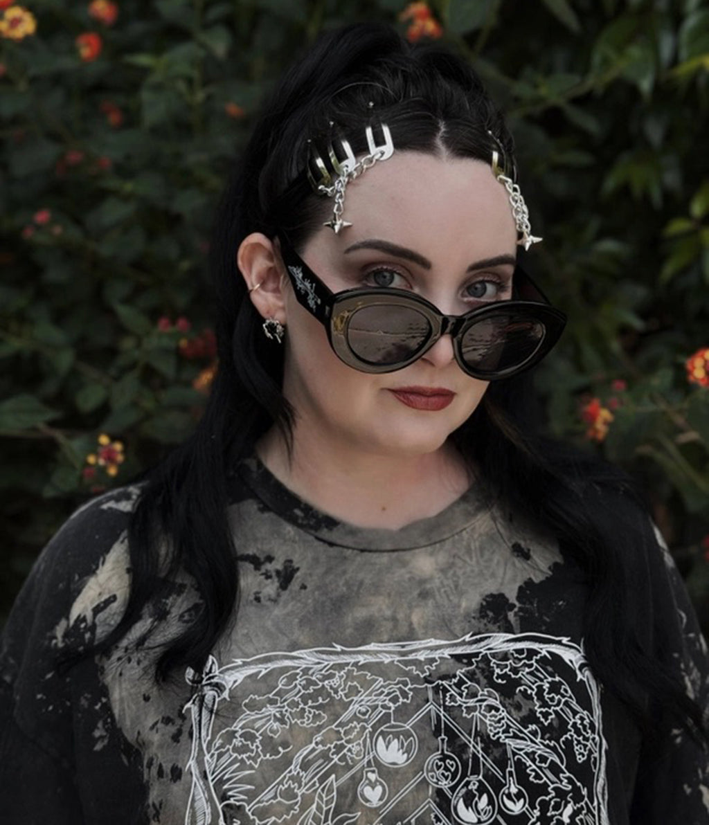 Black Thorn Cat Eye Sunglasses