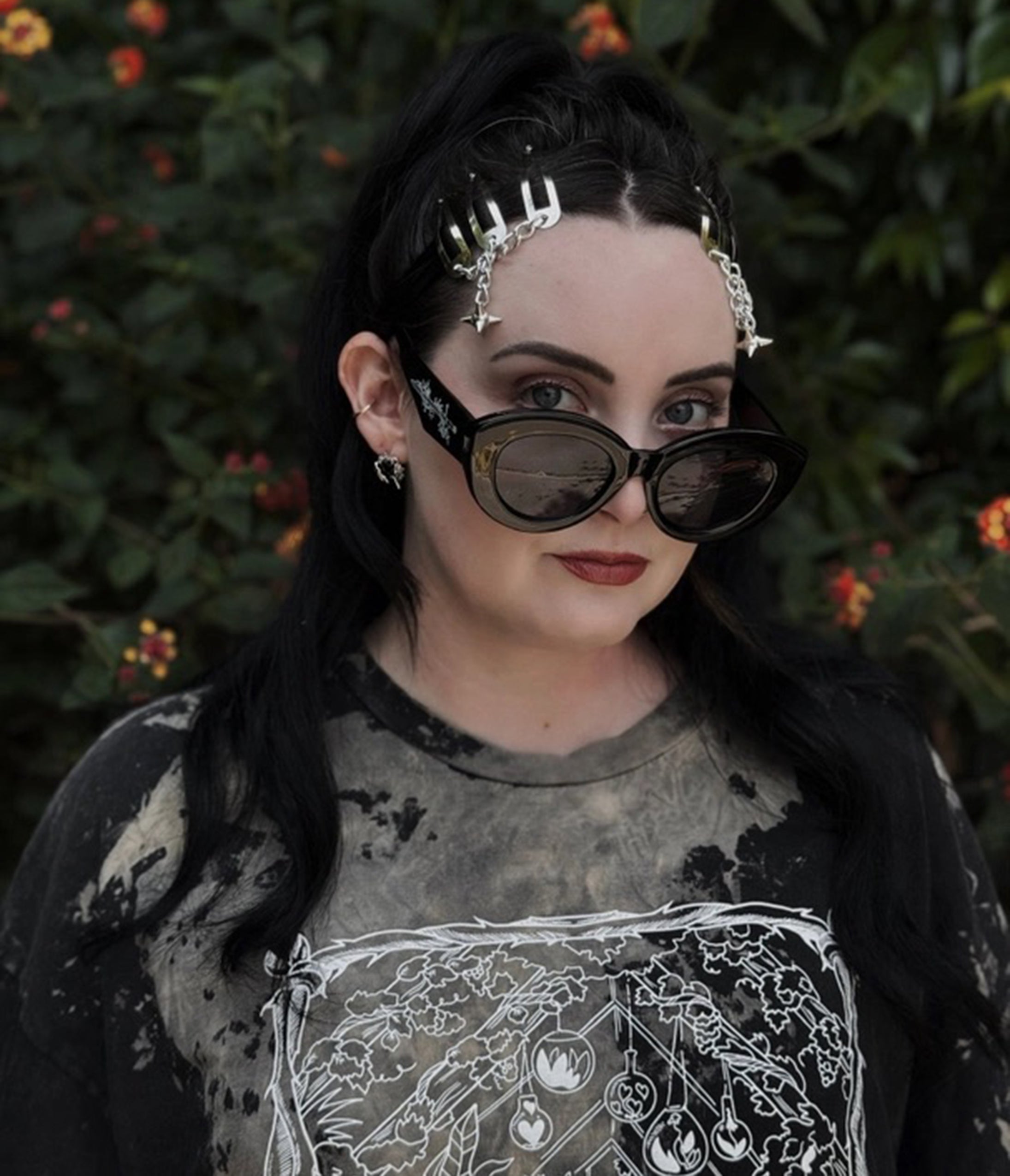 Black Thorn Cat Eye Sunglasses
