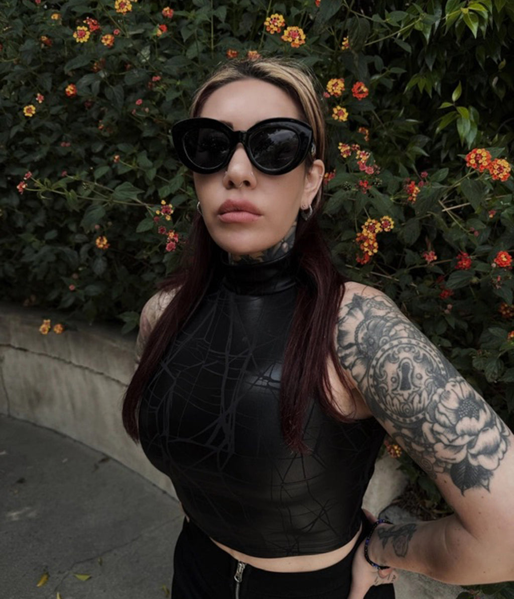 Black Thorn Cat Eye Sunglasses