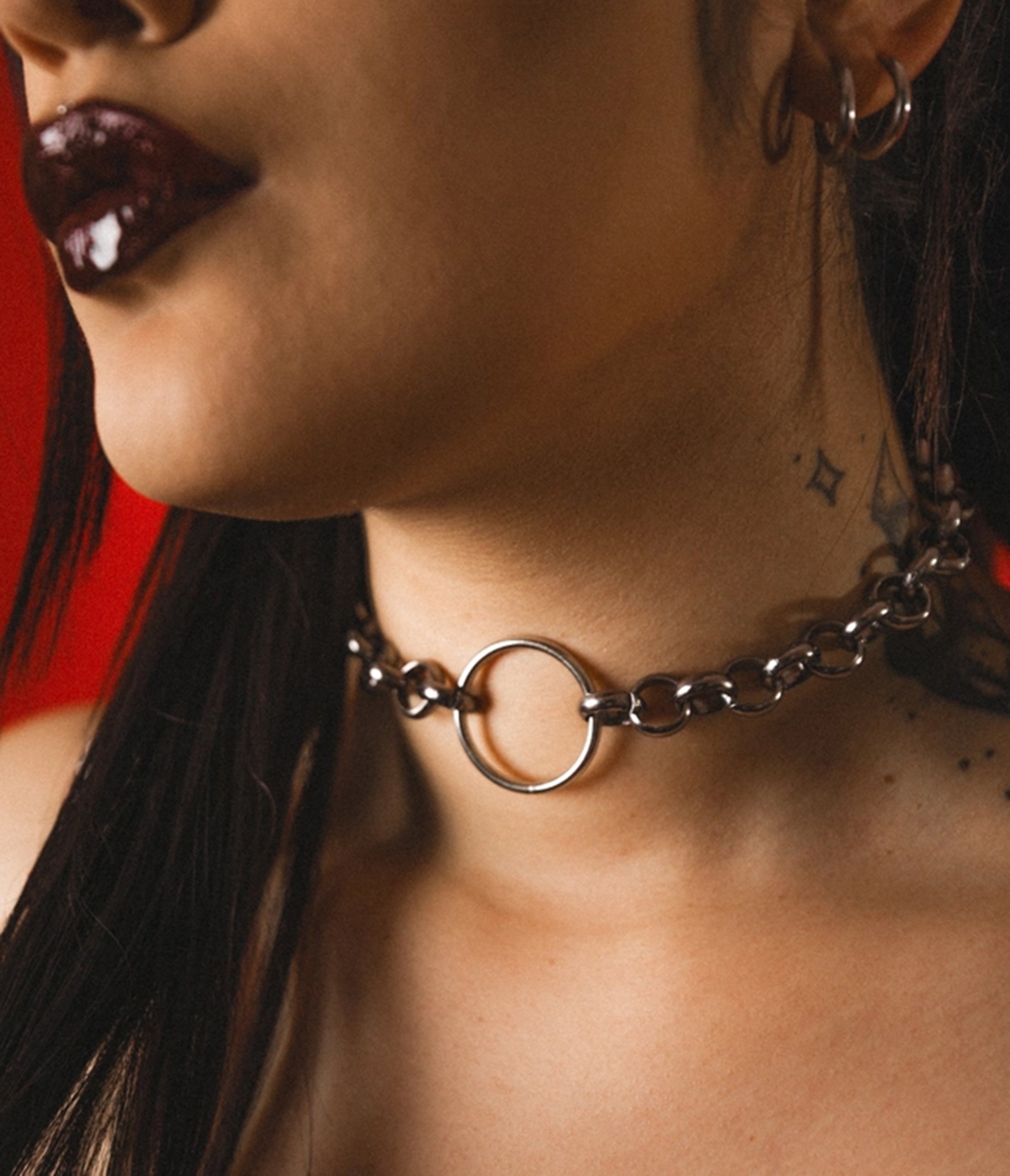 Silver Tone Whispers of Iron Choker