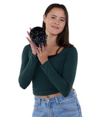 Black Skull Patent Leatherette Wristlet