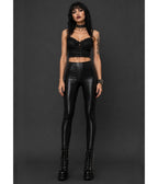 Black Snake Print High Waisted Leggings