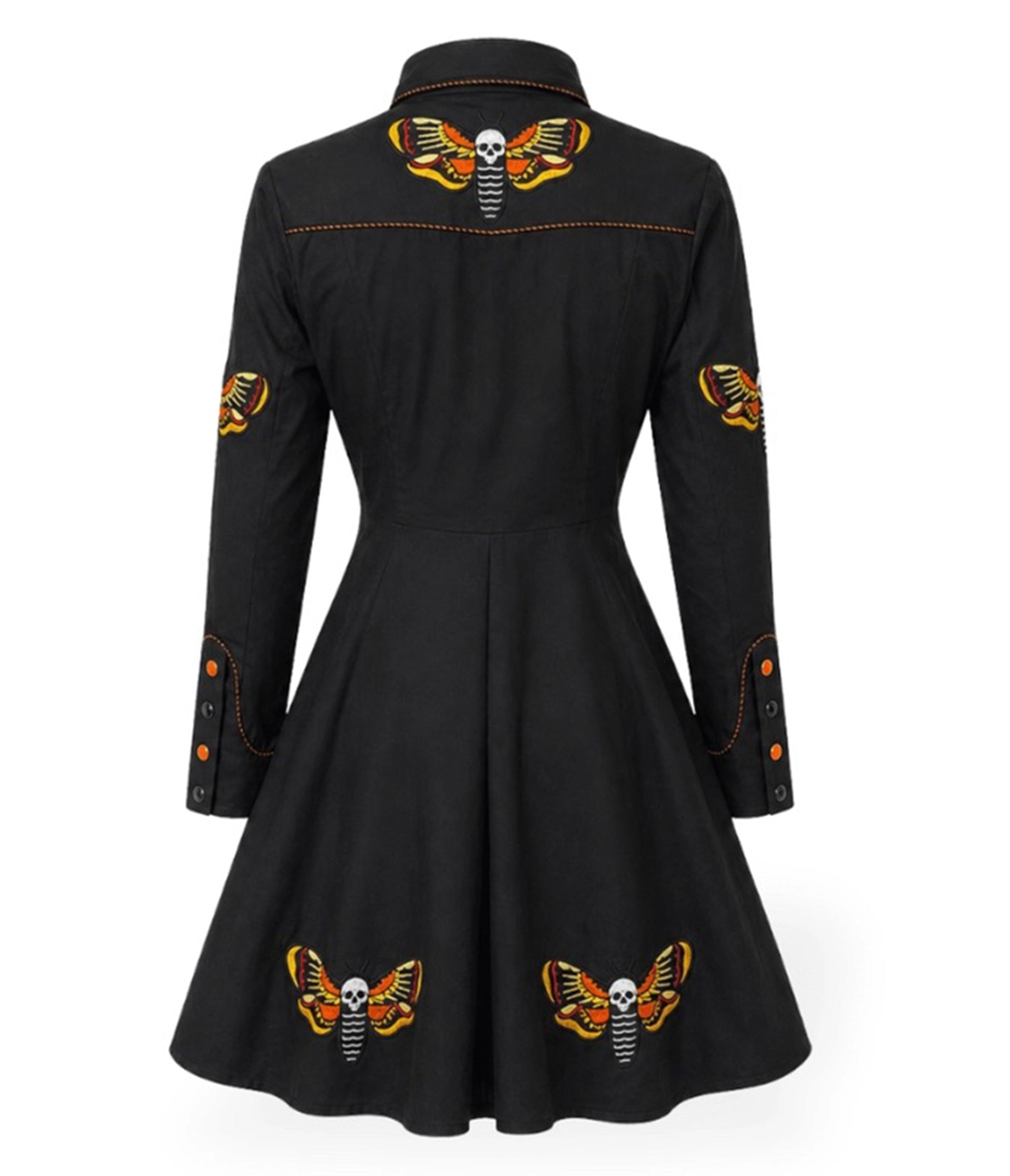 Black Death’s Head Moth Western Dress