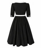 Black & White Peter Pan Collar Swing Dress