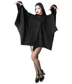Black Spiderweb Embossed Web Cape