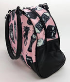 Pink Occult Print Bowler Bag