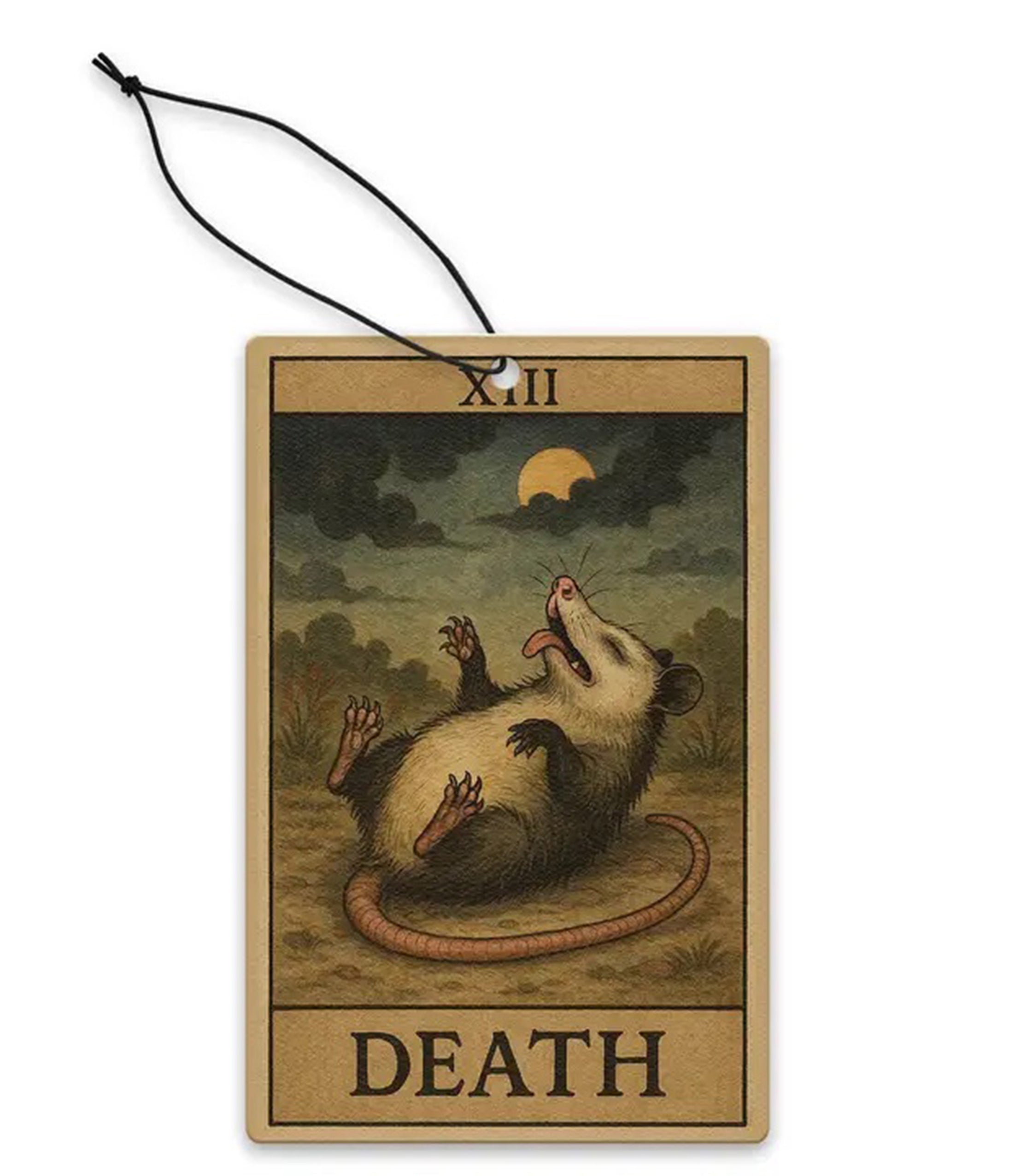 Possum Death Tarot Card Air Freshener