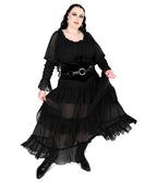 Foxblood Black Ruffle Leah Maxi Skirt