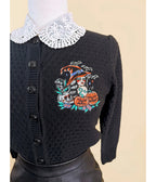 Mischief Made Black Witches Brew Cropped Cardigan
