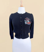 Mischief Made Black Witches Brew Cropped Cardigan