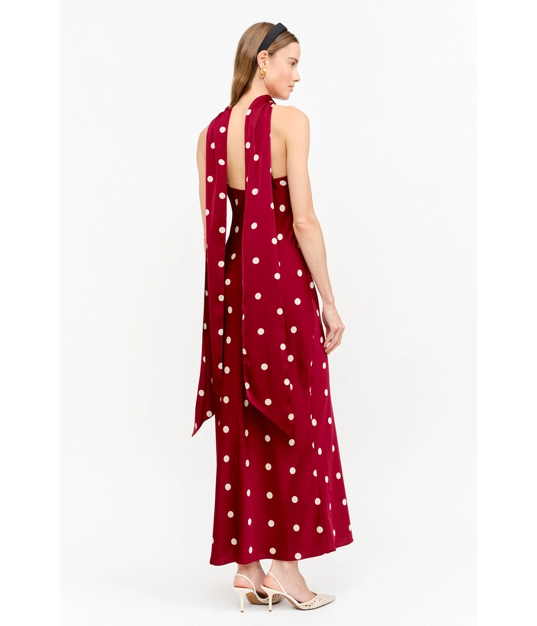 Red Polka Dot Magdalena Maxi Dress