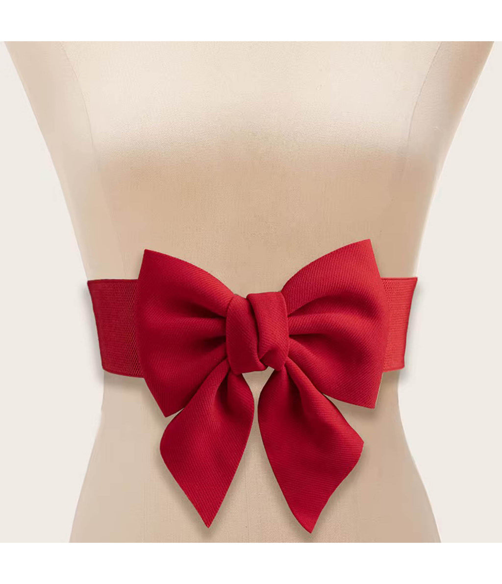 Red Bow Cinch Belt