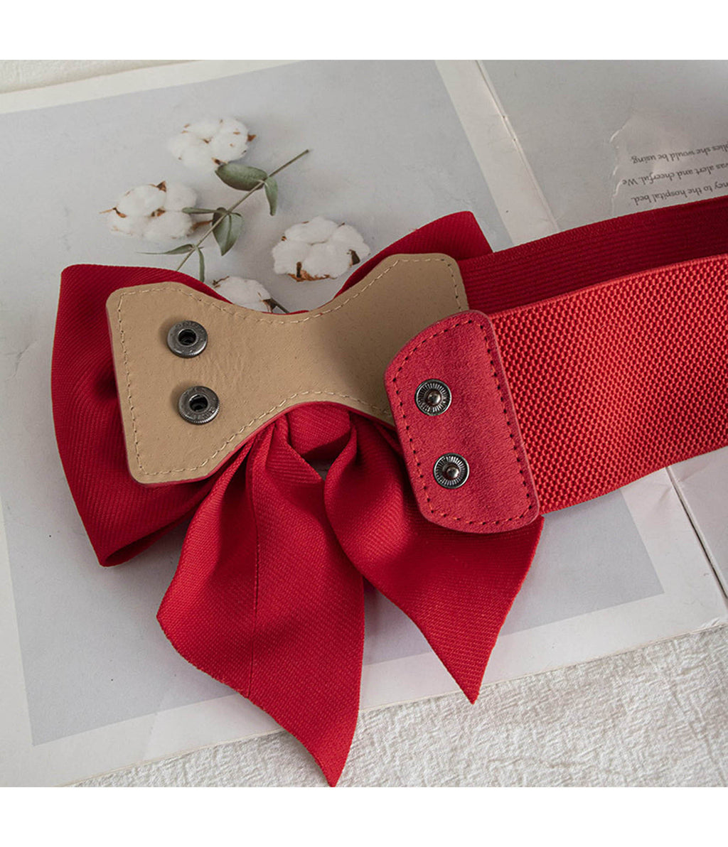 Red Bow Cinch Belt