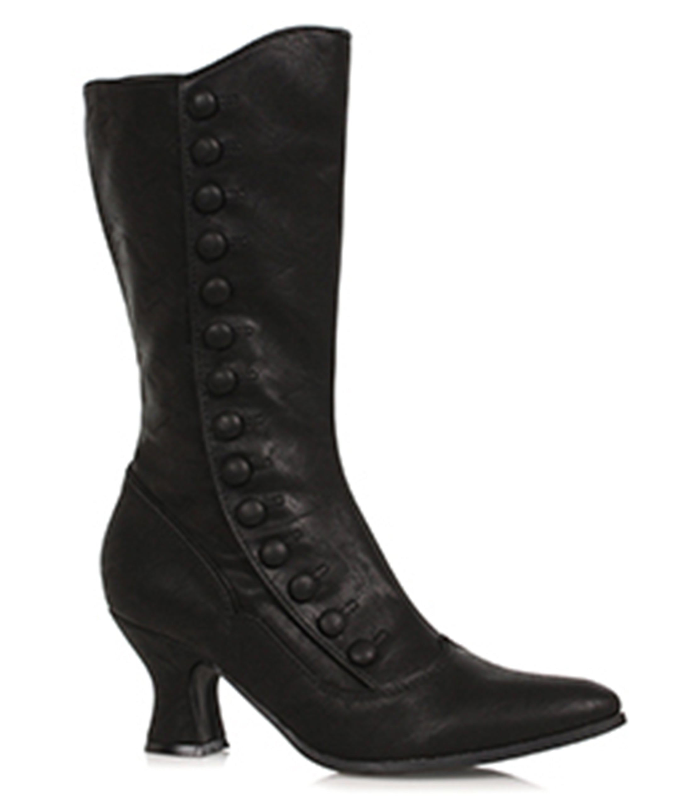 Black Victorian Style Buttoned Boots