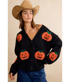 Black Pumpkin Patch Cardigan