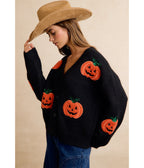 Black Pumpkin Patch Cardigan