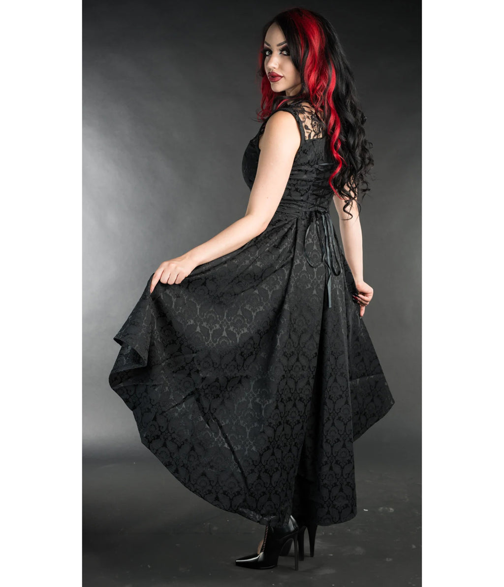 Black Bat Succubus High-Low Dress
