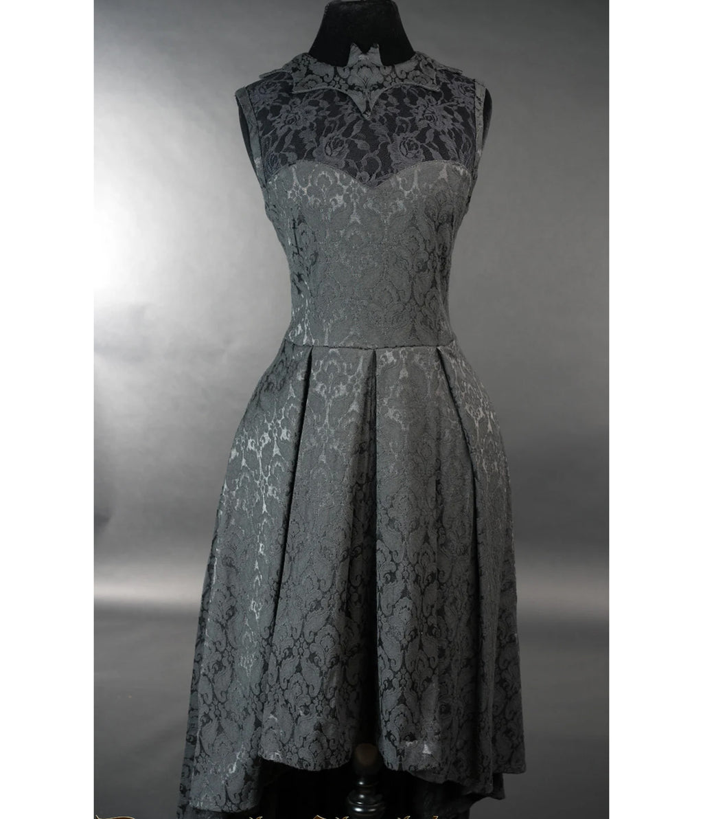 Black Bat Succubus High-Low Dress