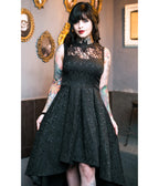 Black Bat Succubus High-Low Dress
