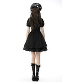 Black Tulle & Lace Mini Dress
