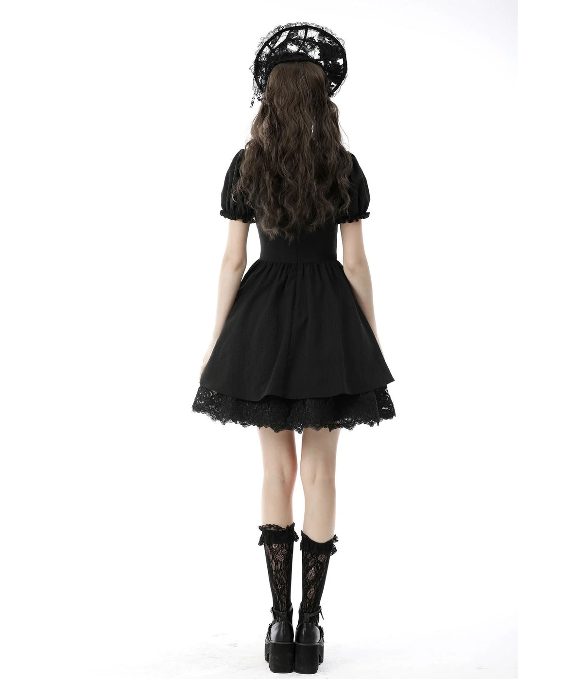 Black Tulle & Lace Mini Dress