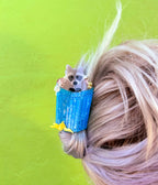 Trash Raccoon Hair Claw Clip