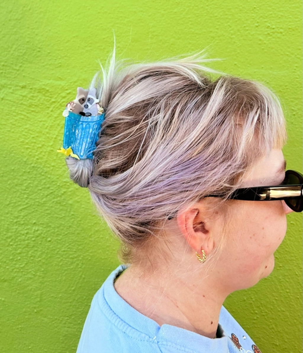 Trash Raccoon Hair Claw Clip