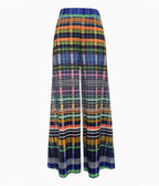 Colorful Plaid Wide Leg Pants