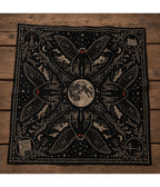 Black Mothman Print Hair Scarf
