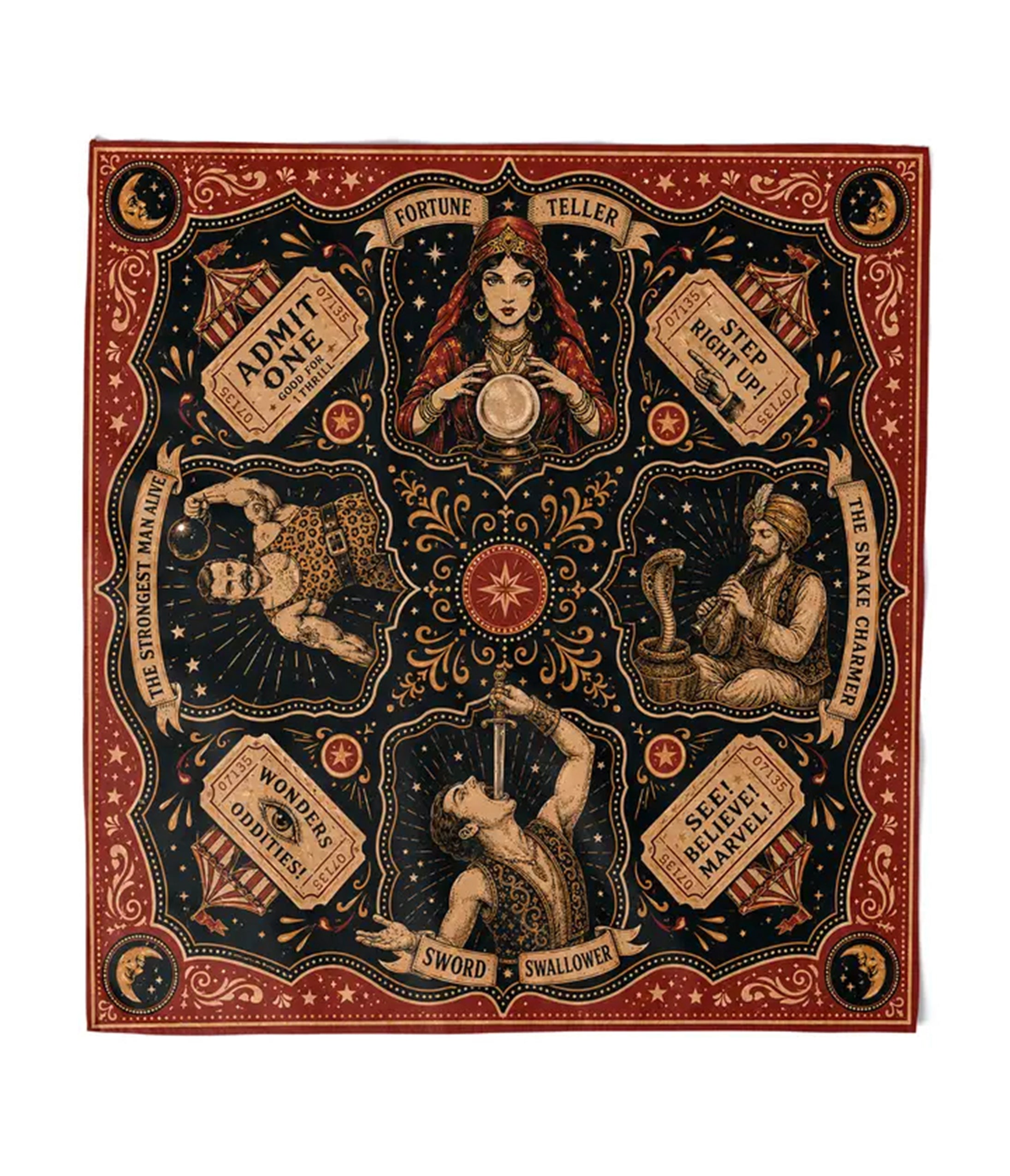 Red Sideshow Reverie Hair Scarf